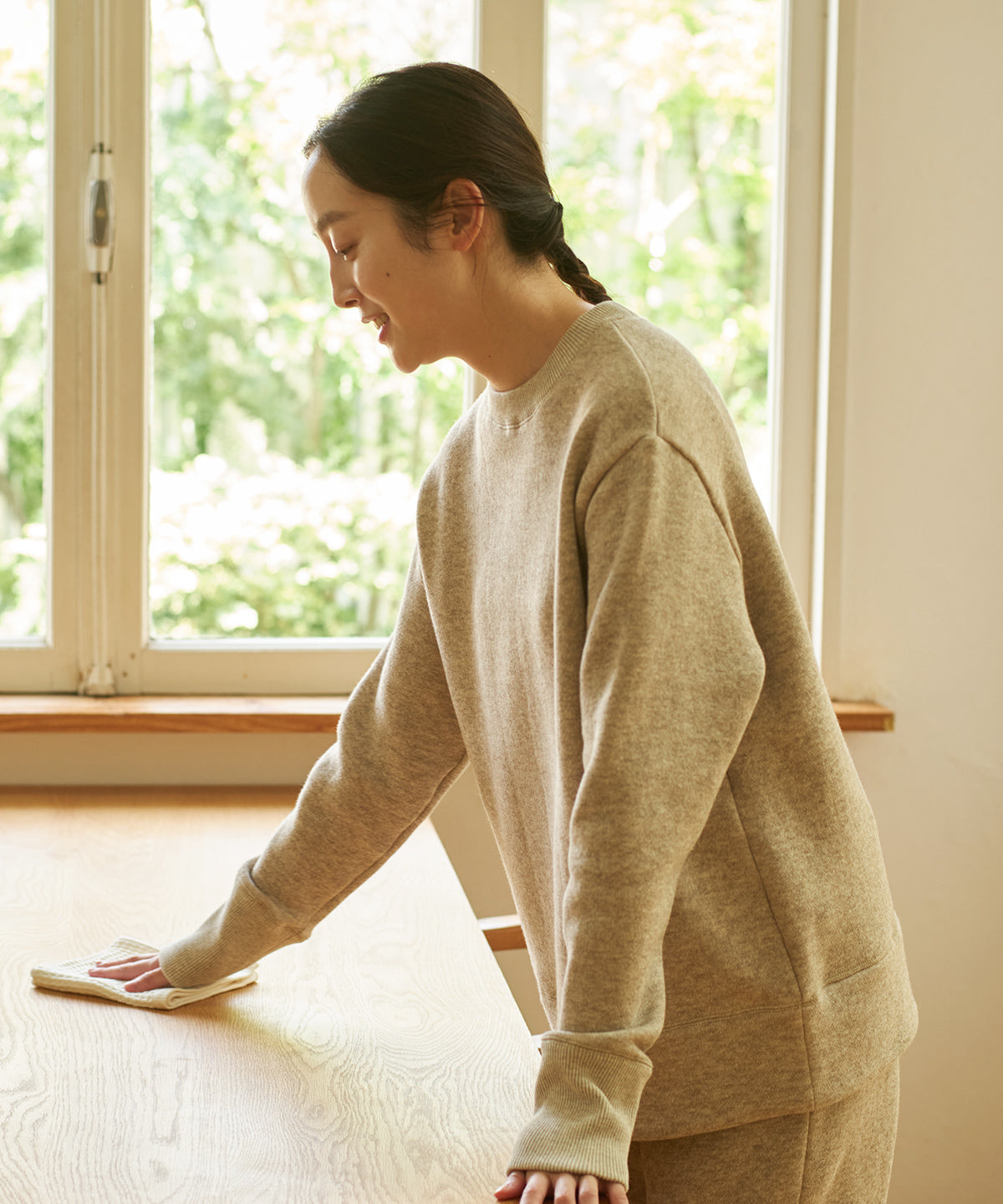 ヤク裏毛クルーネックプルオーバー / オーガニックコットン – PRISTINE