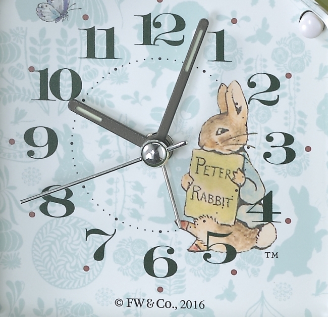 15)訳あり品 セイコークロック製 ピーターラビット 電波掛け時計 正時