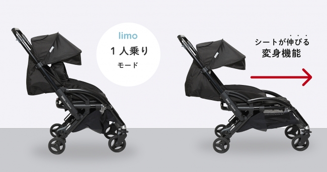 業界初！フレームが伸びるベビーカーlimo（リモ）が新登場！1人乗り