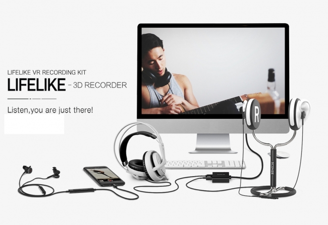 黒っぽい高級感のLifelike 3Dマイクスタンドー男性「ASMR」の新しい