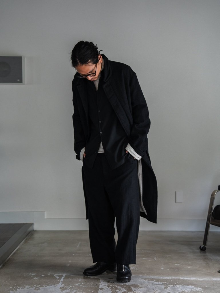 Washed Serge Sarouel Wide Pants【black】 – PRY