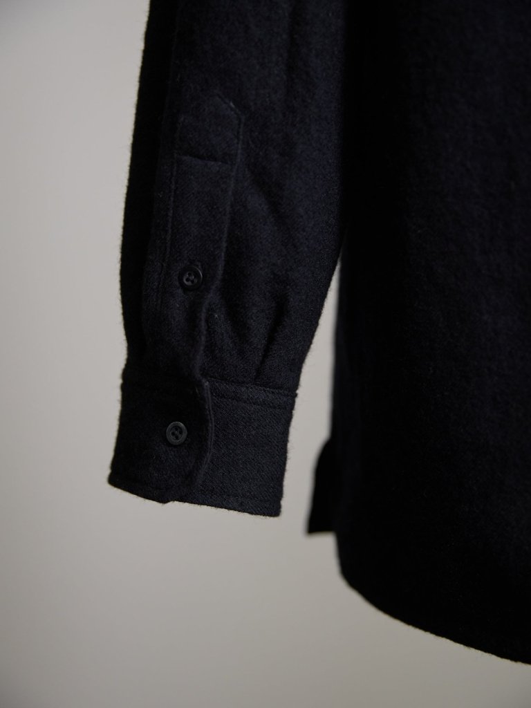 Washed Serge Vareuse Shirt Jacket 【black】 – PRY