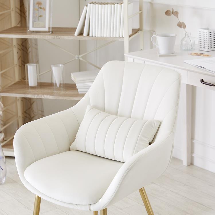 WEB限定】 ASHEL jelly デスクチェア 4本脚 ミルクティーホワイト