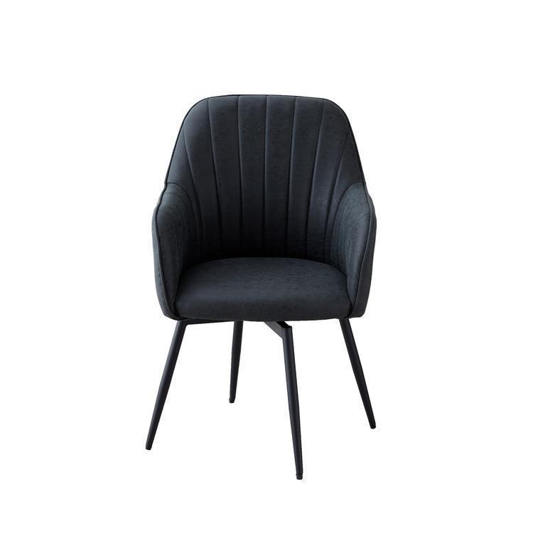 WEB限定】 Turna ダイニングチェア 黒脚 ブラック(ブラック): ソファ