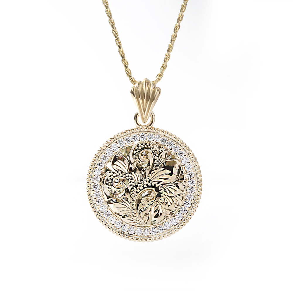 ハワイアンジュエリー ロイヤルエンブレムコイン ダイヤモンド