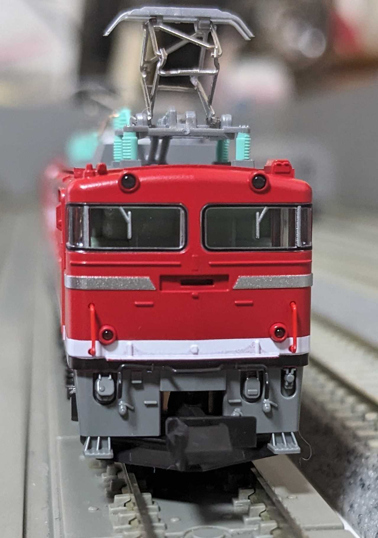 🔴入線 KATO 3066-F EF81 95号機 ﾚｲﾝﾎﾞｰ塗装機 ｽﾛｯﾄﾚｽﾓｰﾀｰ仕様