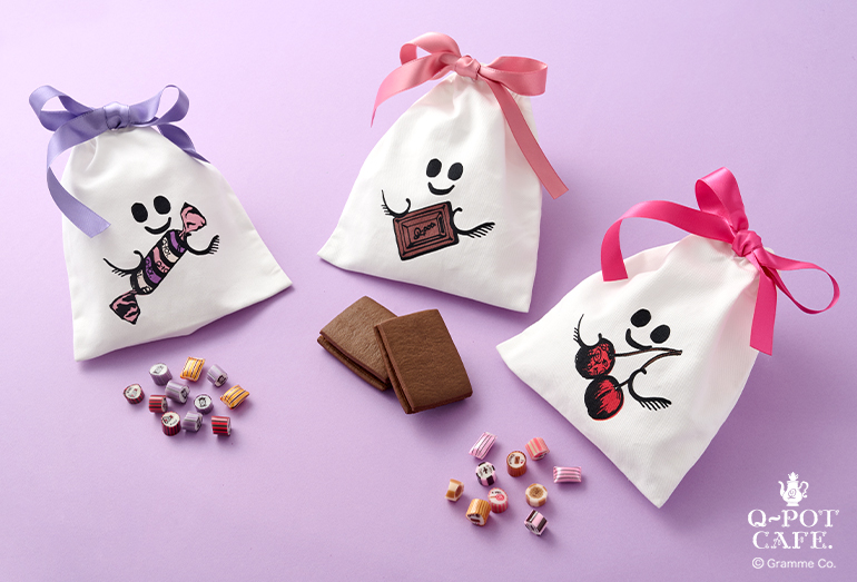 愉快なオバケちゃんがキュートなスイーツ巾着バッグに？！ | Q-pot.