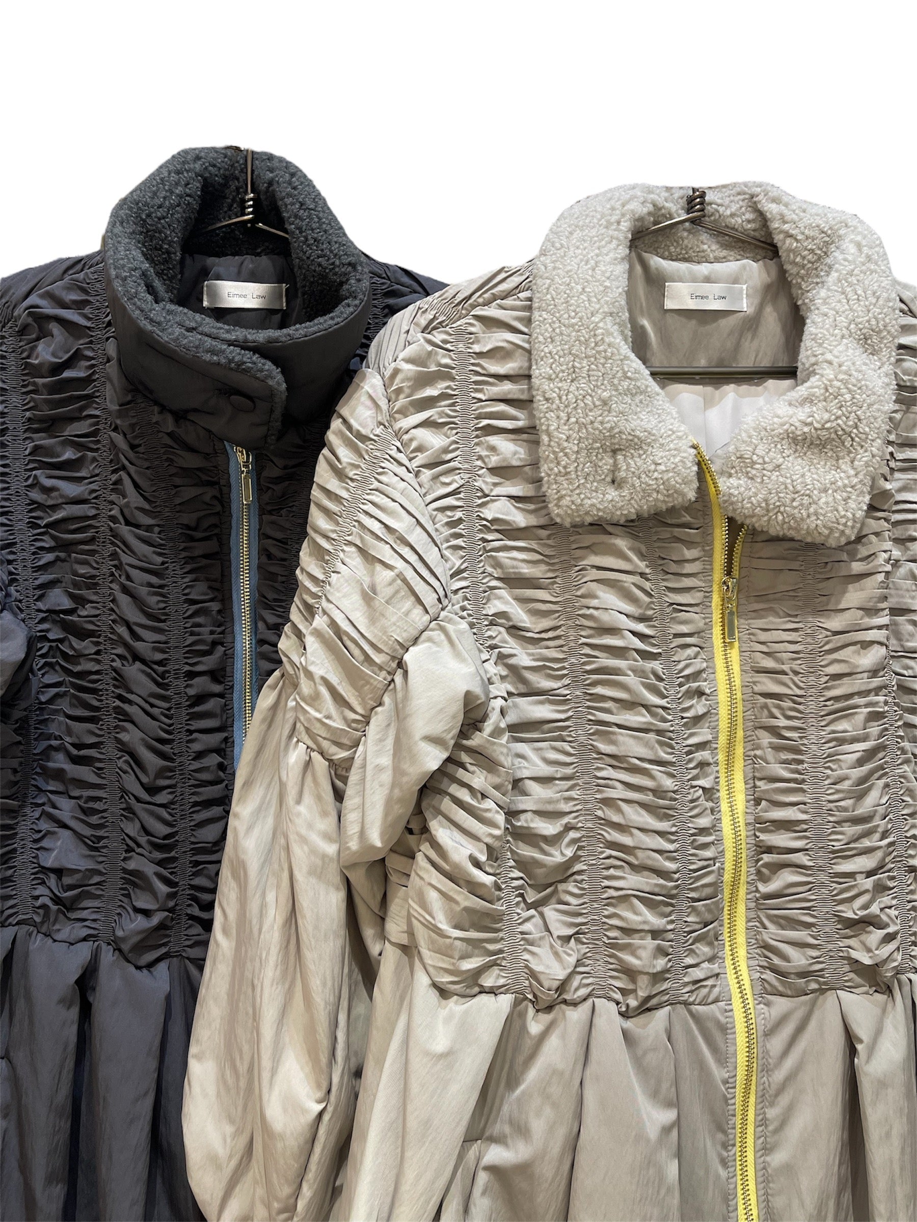 ◎Eimee Law シャーリング中綿ロングコート – q.b.cの公式オンラインストア