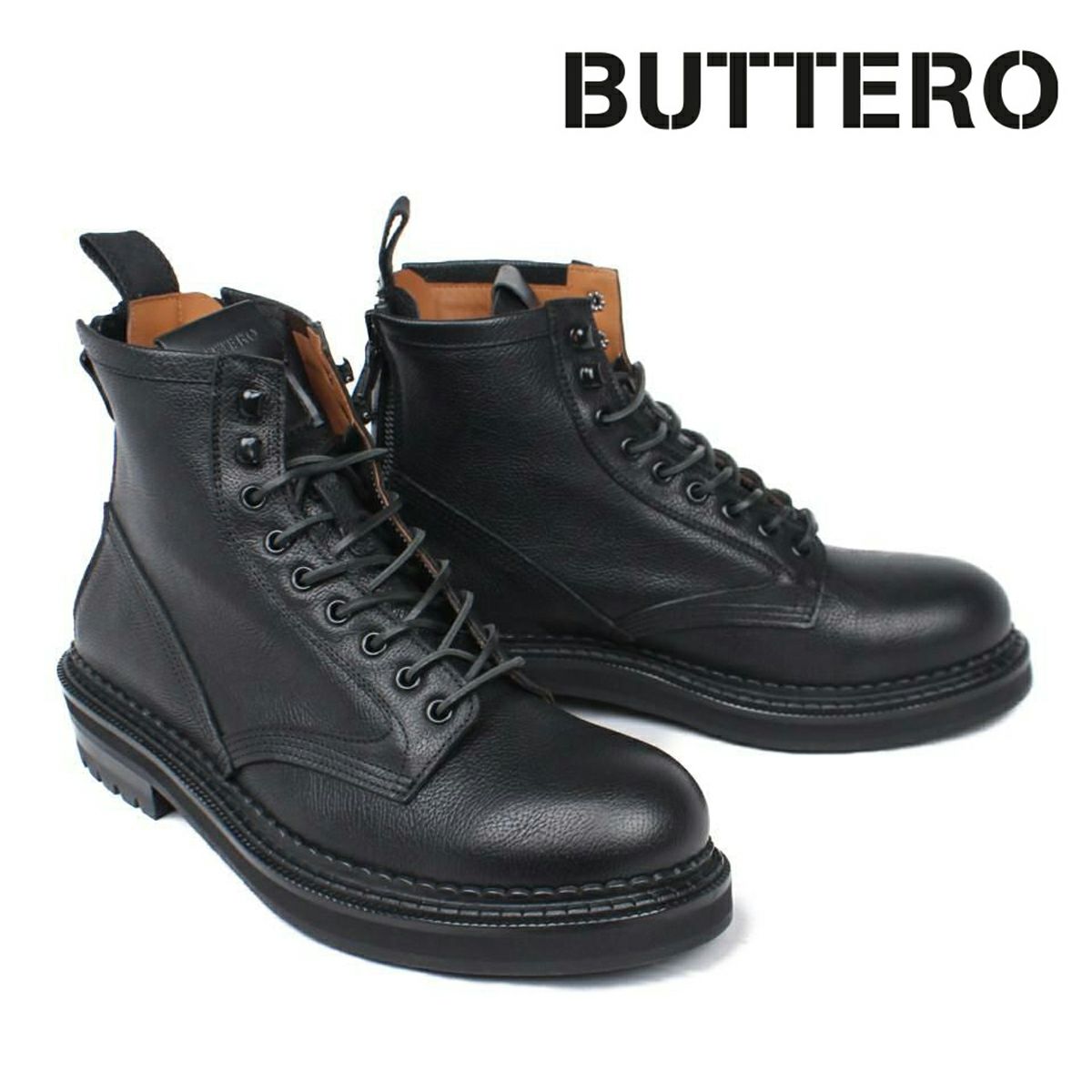サイズ40 BUTTERO B6790 ワークブーツ ブラック NERO サイズ40 BUTTERO