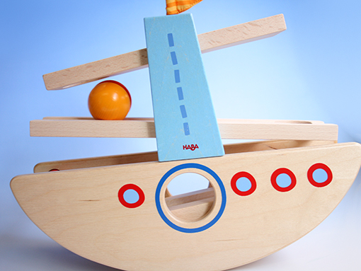 木のおもちゃ カルテット / はじめての玉の道セット｜ハバ社 正規品