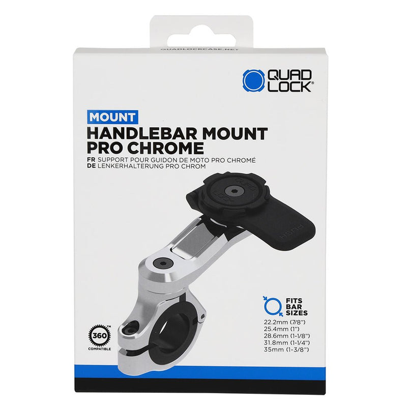 ハンドルバーマウント PRO CHROME バイク用スマホホルダー｜クアッドロック