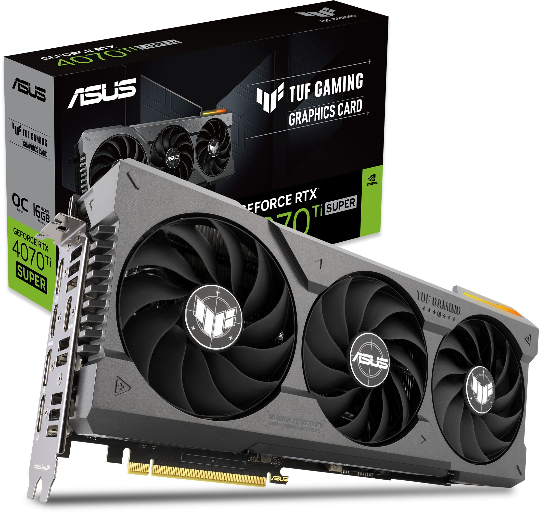 GeForce RTX 4070 TI SUPER TUF OC 16GB Semi-Fanless Graphics Card