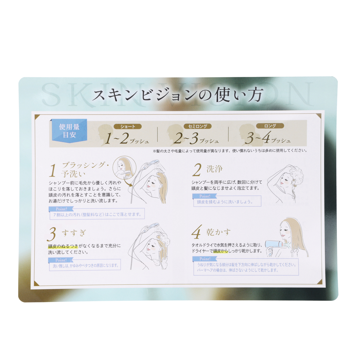 スキンビジョン プレミアムエッセンスシャンプー本体+レフィルセット