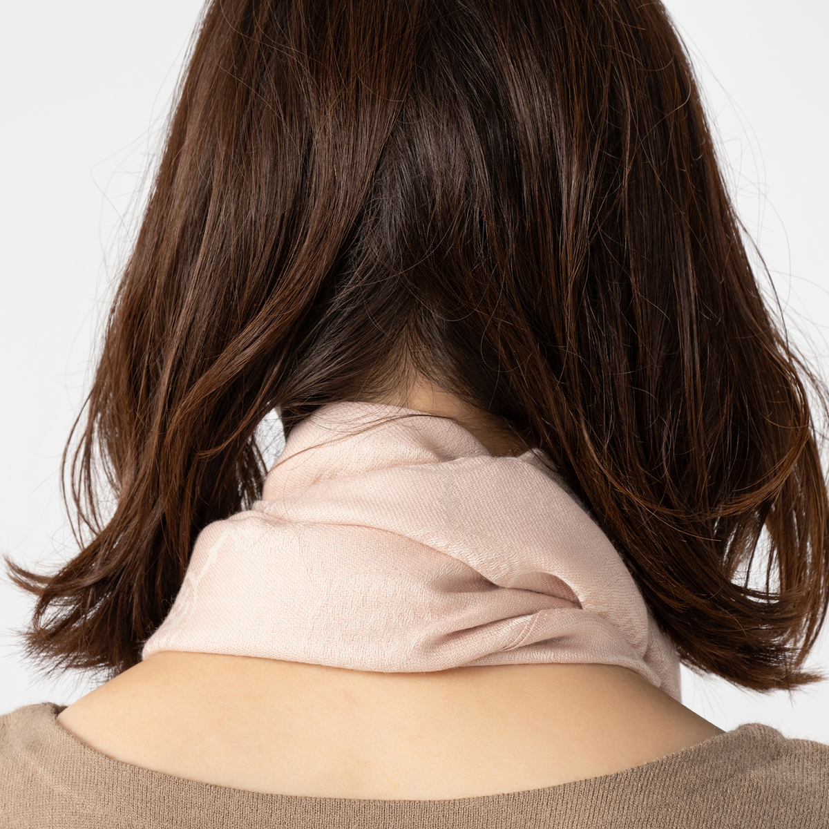 Anne Coquine カシミヤモノグラムジャガードストール アンコキーヌ