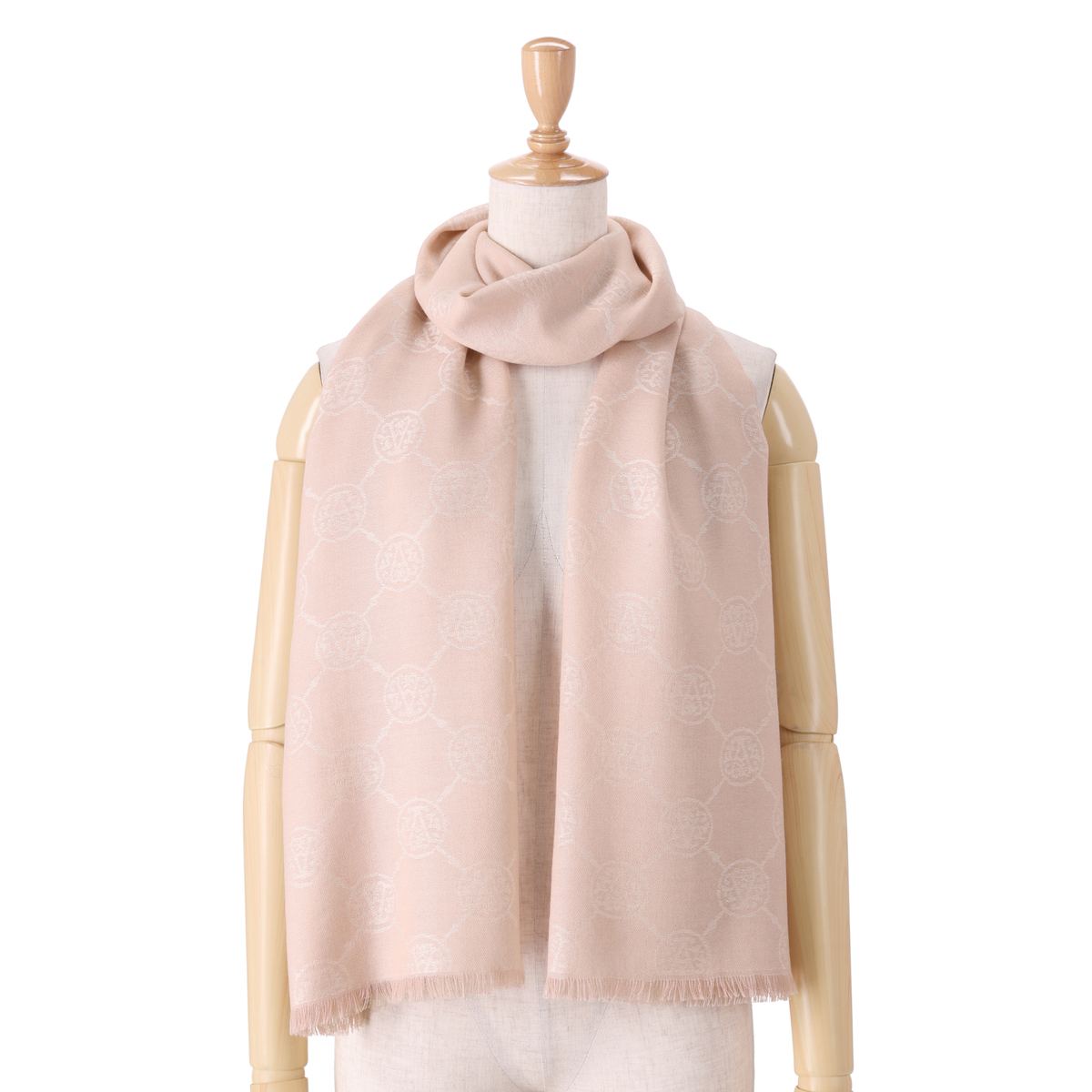 Anne Coquine カシミヤモノグラムジャガードストール アンコキーヌ