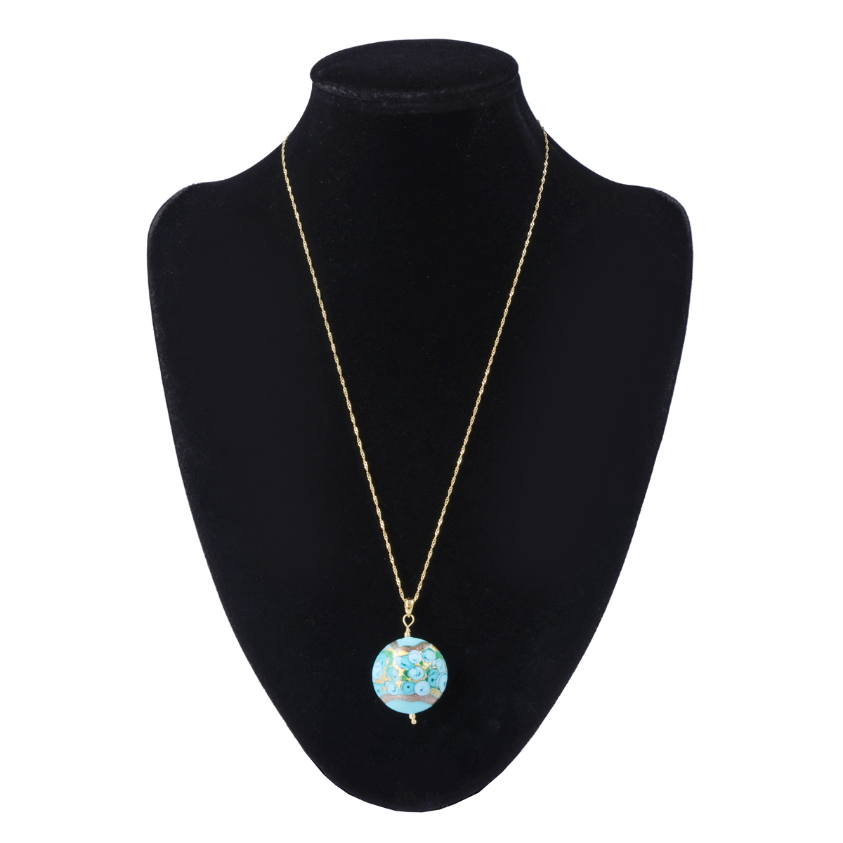 アイミイタリア製 ムラーノガラス ミルフィオリペンダント シルバー925