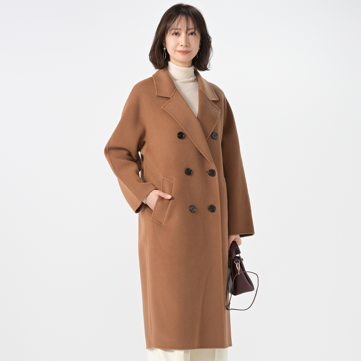 FLORAL GRACE ウール100%リバー仕立てロングコート FLORAL GRACE - QVC.jp