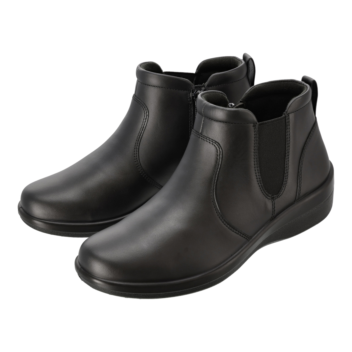 アキレス・ソルボ ファスナー付4E牛革はっ水ブーツ アキレスソルボ