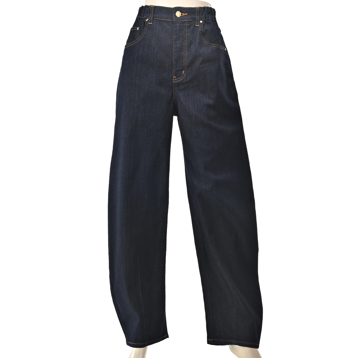 Anne Coquine ツイルコットン混ストレッチバレルパンツ アンコキーヌ