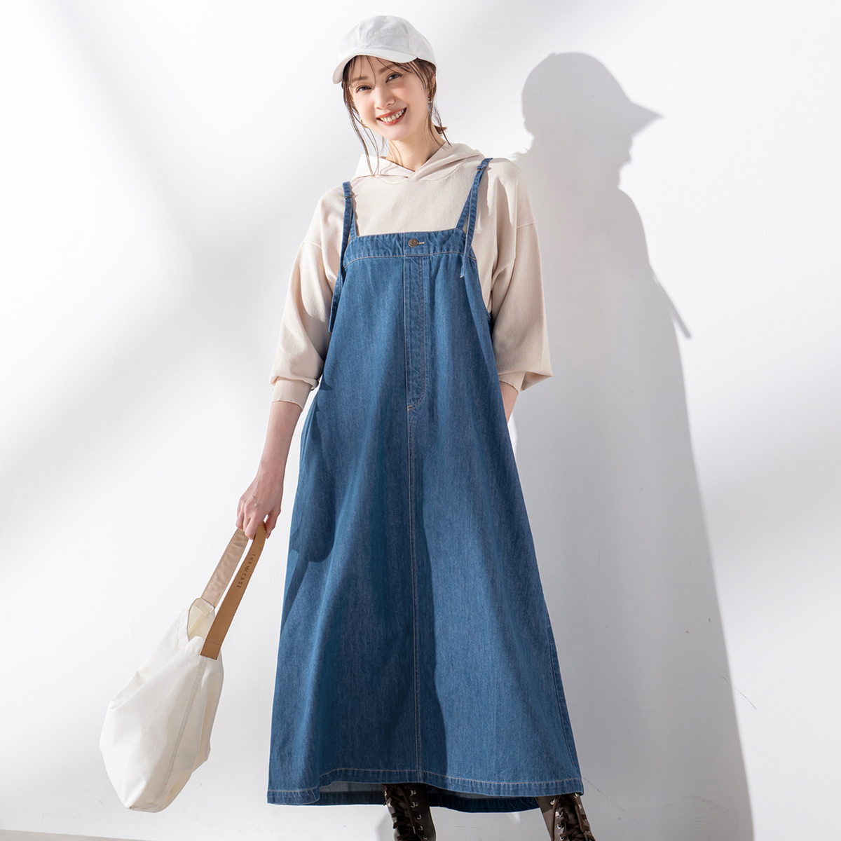 Coeur sucre 旬な着こなしデニムジャンパースカート クールシュクレ