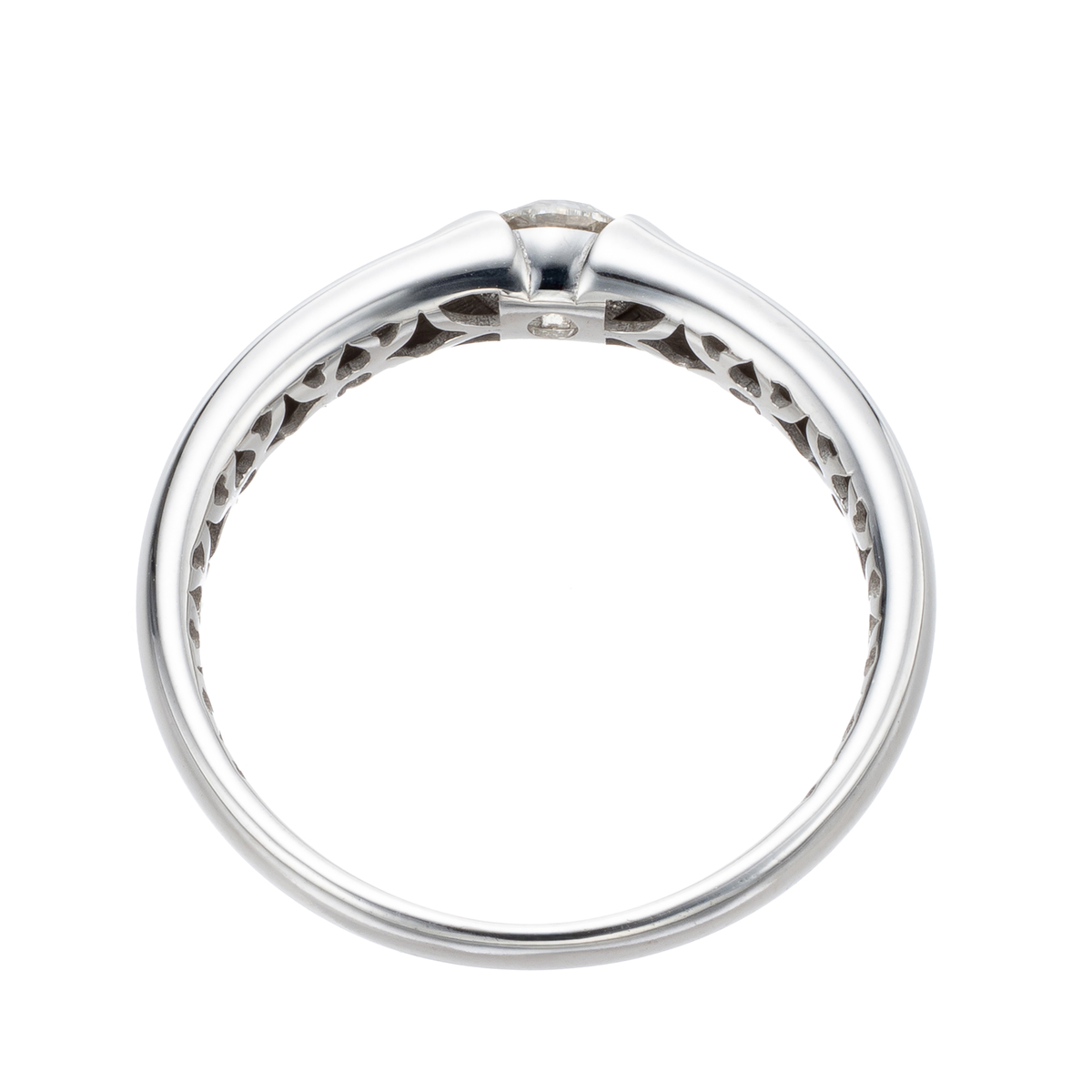 18K ダイヤモンド ハーフベゼルリング 0.3ctUP Eternity_Jewelry