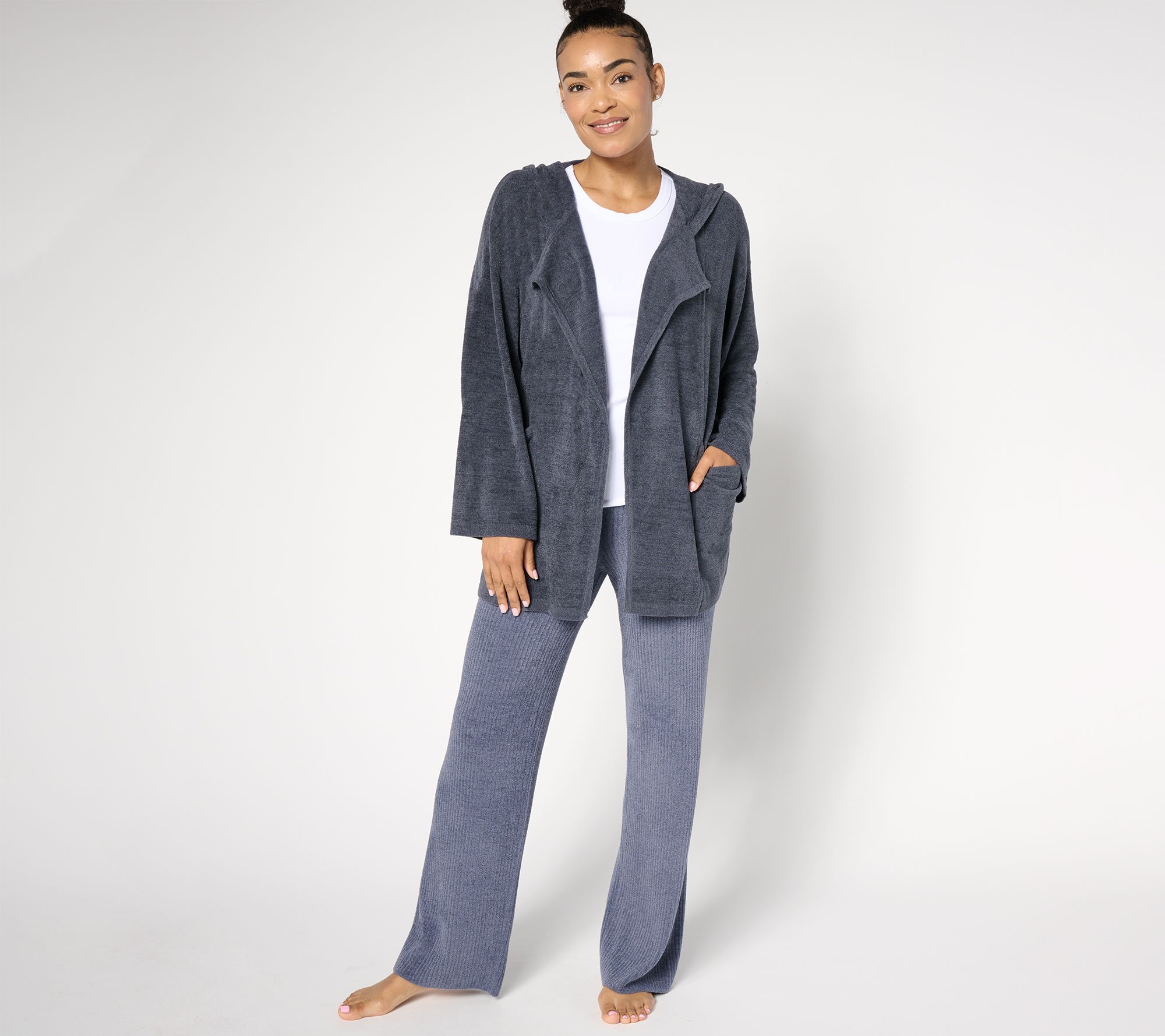 Barefoot Dreams CozyChic Ultra Lite Open Front Cardigan - QVC.com