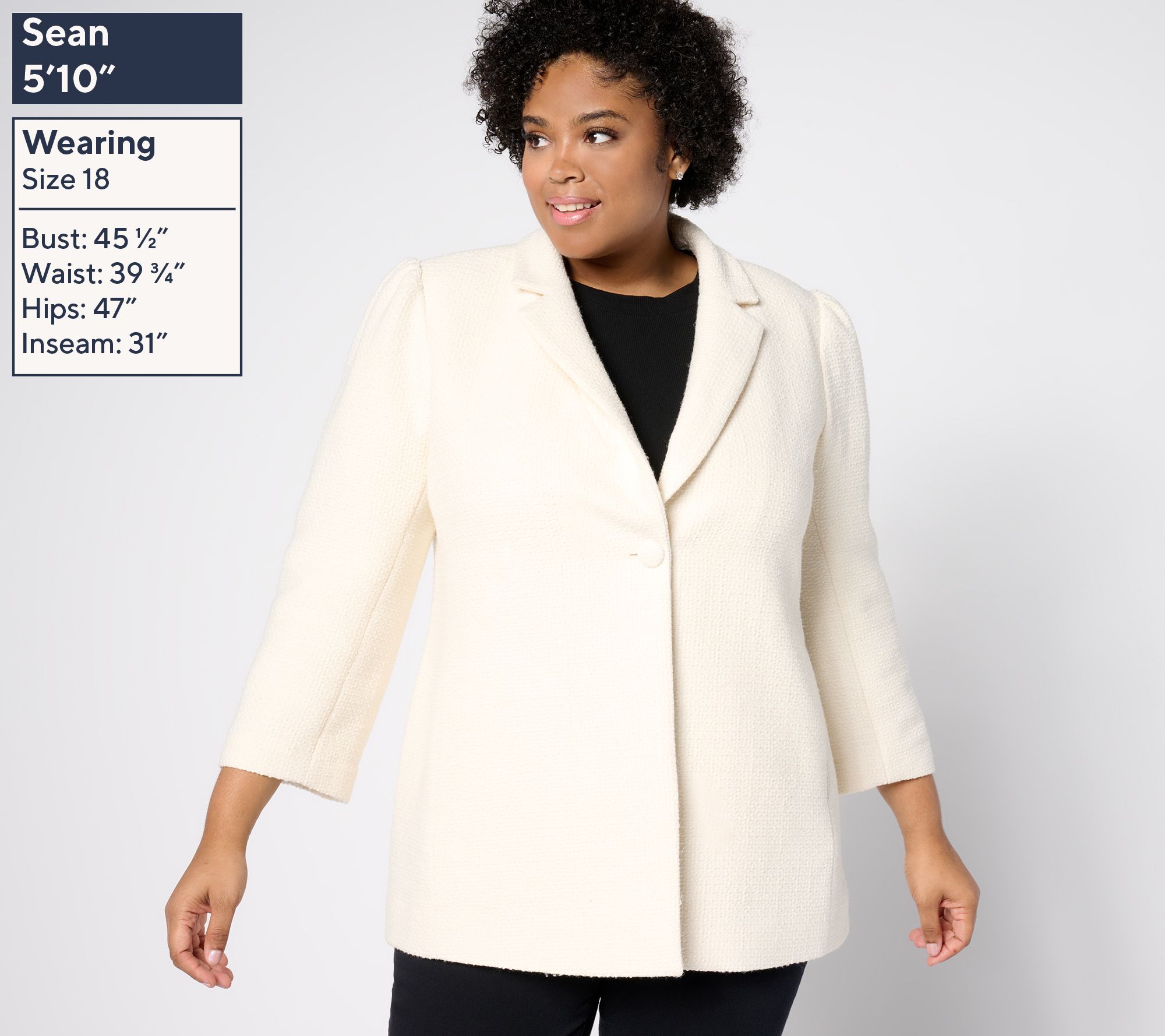 Dennis Basso Textured Boucle Knit Blazer - QVC.com