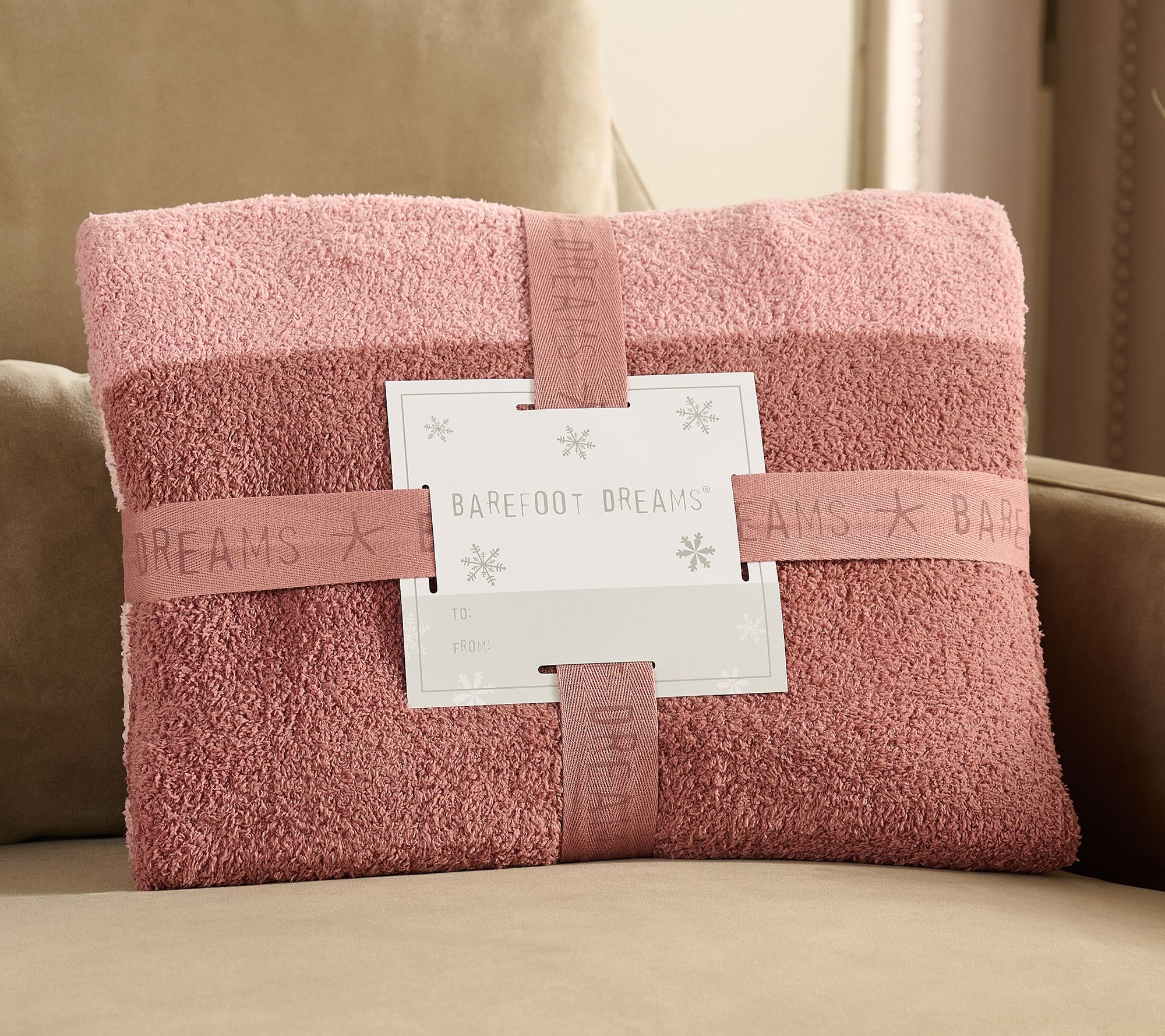 Barefoot Dreams CozyChic 45x60 Tri-Color Blanket - QVC.com