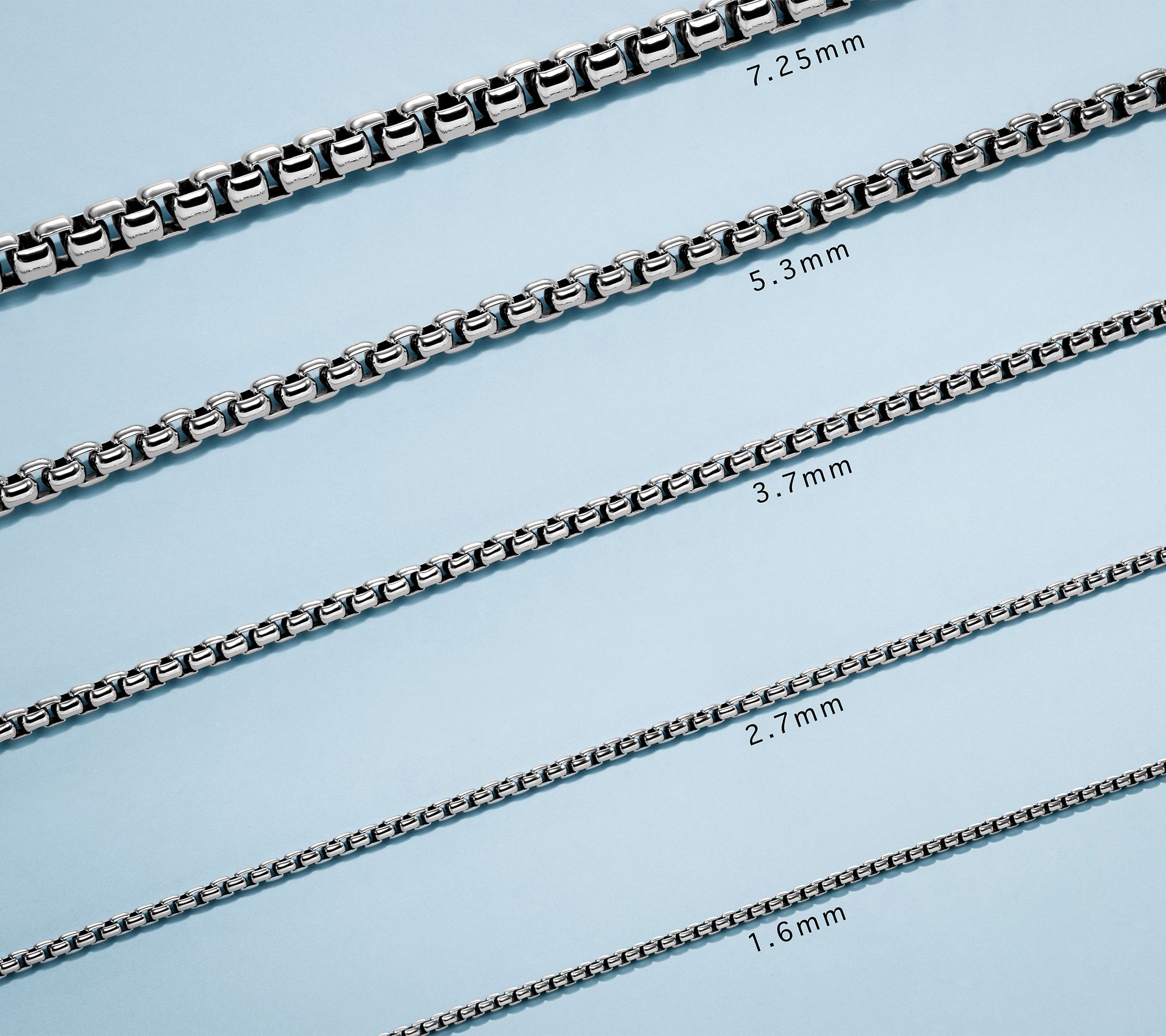 JAI Sterling Silver 2.7mm Box Chain 22