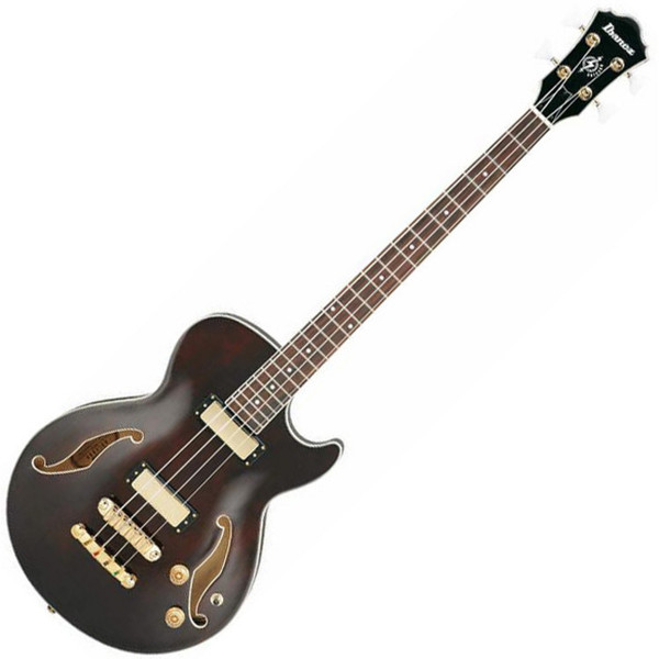 DISC Ibanez AGB200 Semi-Hollow Bass Guitar, Transparent Brown at