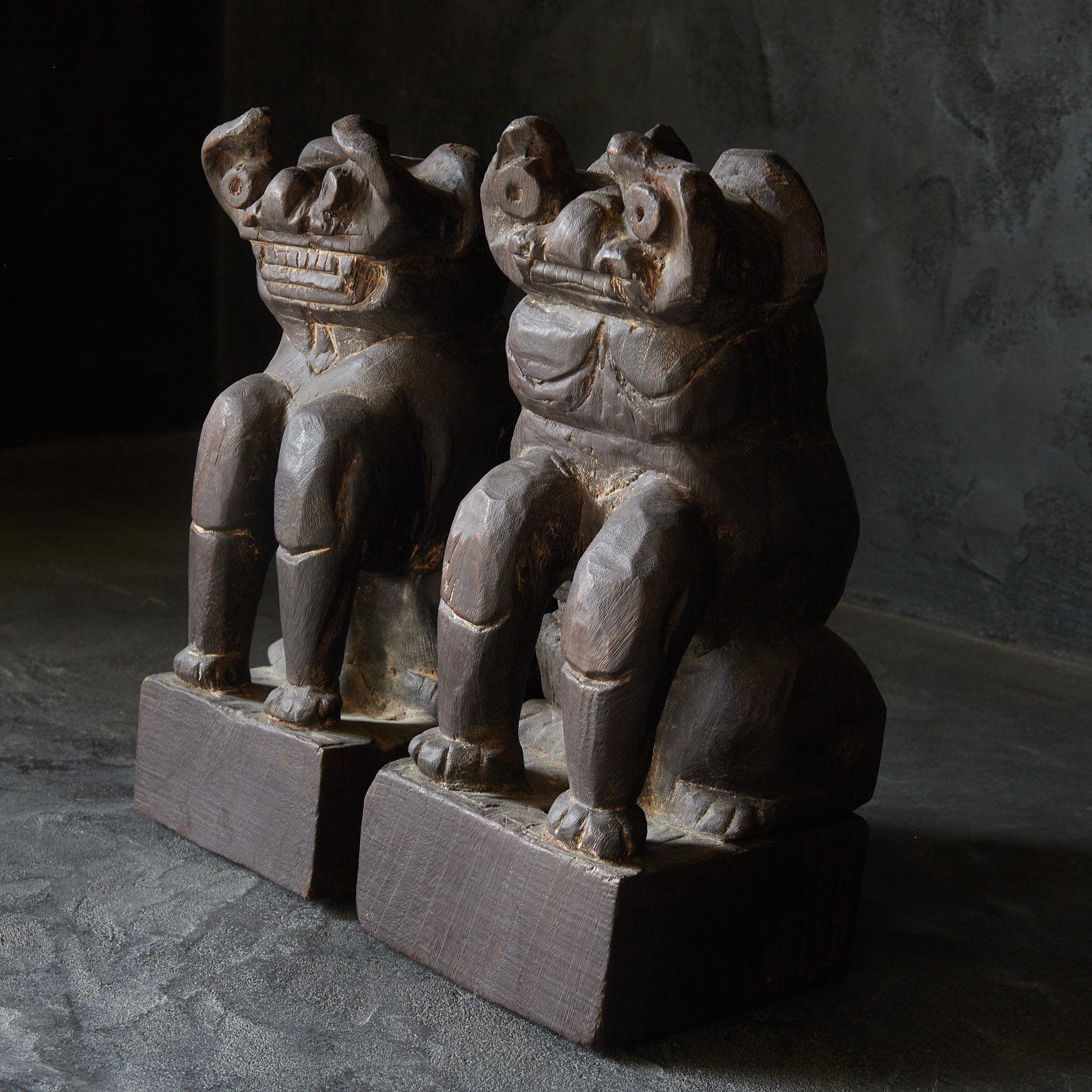 江戸時代 獅子像 一対（1603–1867CE） | 入蘆花（ロカニイル）