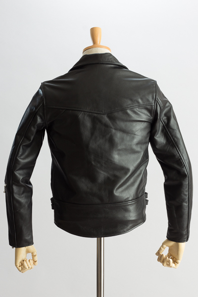 UKダブルライダースジャケット ブラック カウレザー、ライダース