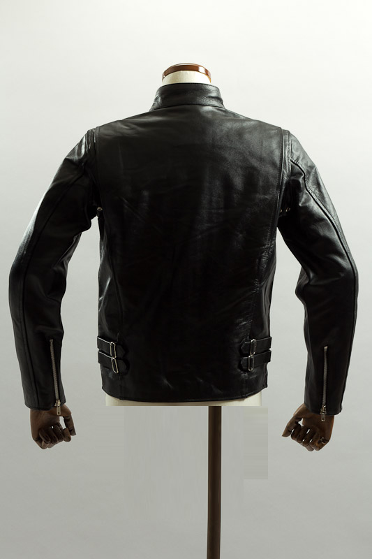 シングルライダースジャケット ブラック カウレザー、ライダース