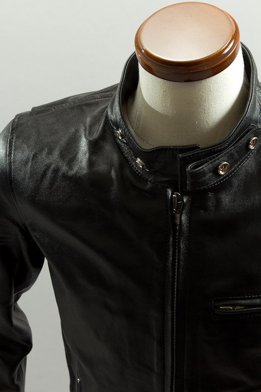 シングルライダースジャケット ブラック カウレザー、ライダース