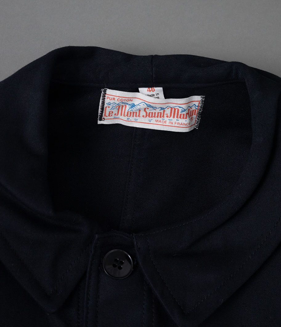 70's Le Mont Saint Martin ブラックモールスキンフレンチワーク