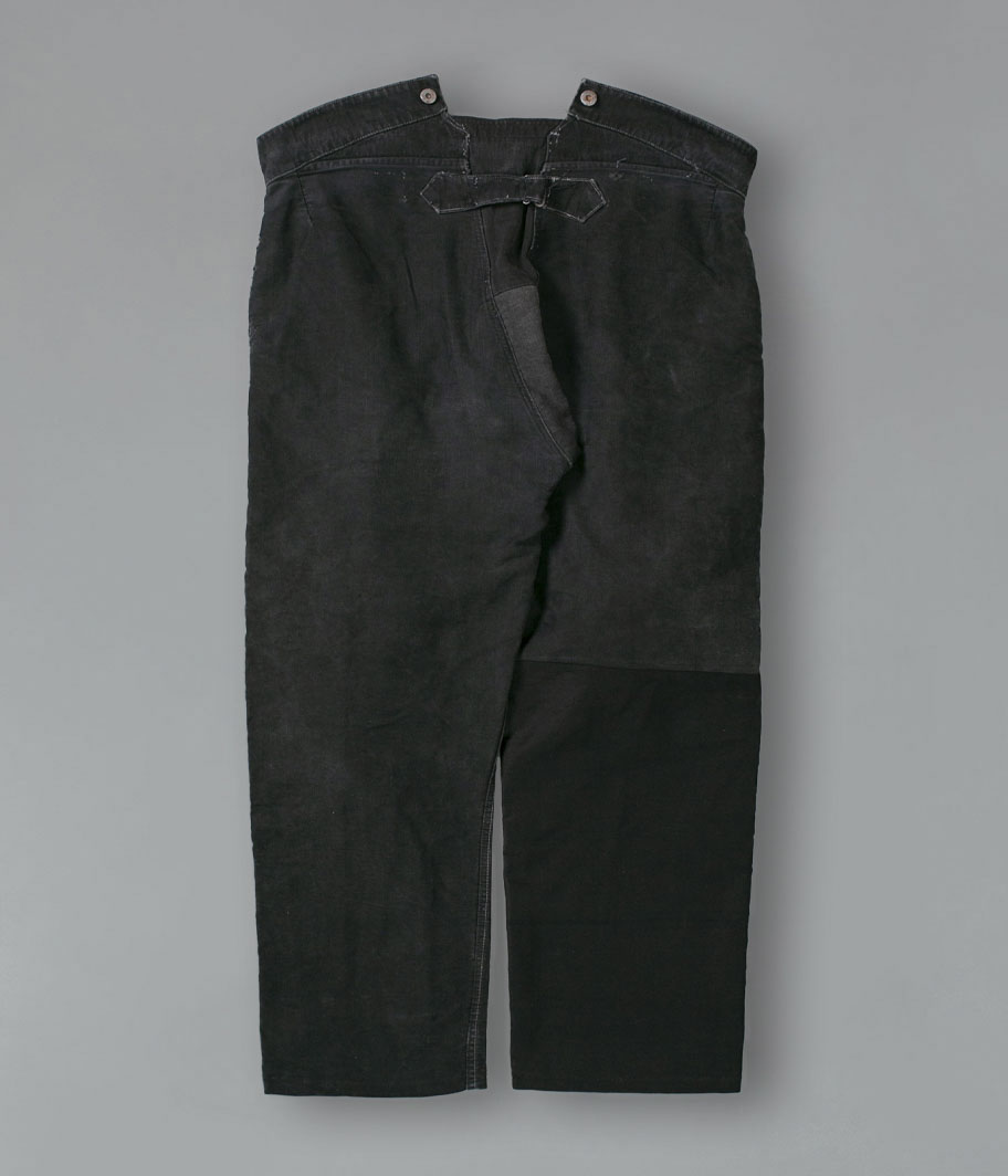 40's ブラックモールスキンフレンチワークパンツ - Fresh Service