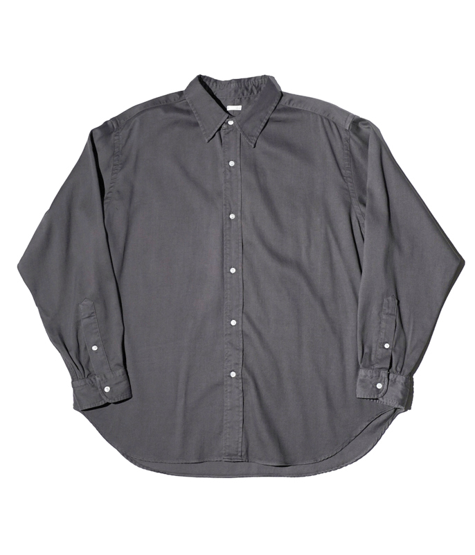 A.PRESSE Double Weave Twill Regular Collar Shirt [GRAY] - Fresh