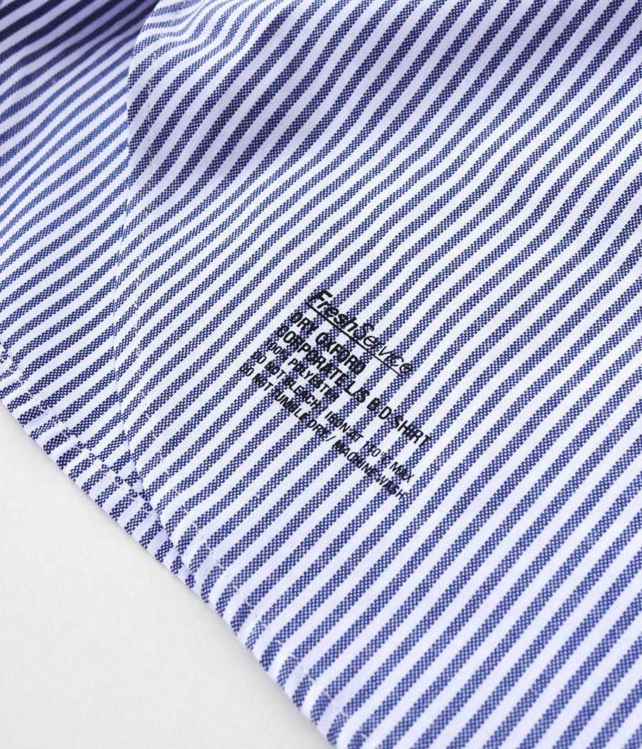 Fresh Service DRY OXFORD CORPORATE L/S B.D. SHIRT [BLUE STRIPE