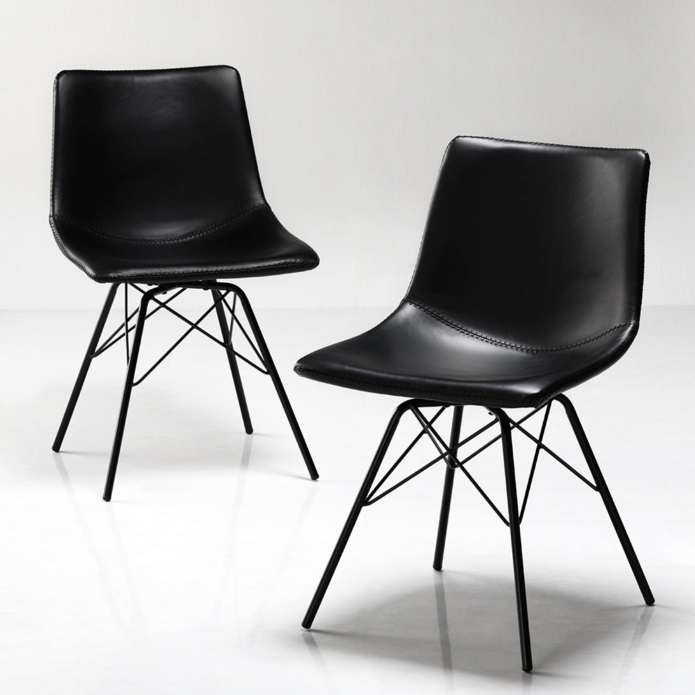 レザーダイニングチェア 単品（2脚組）/異素材MIXチェア – RASIK