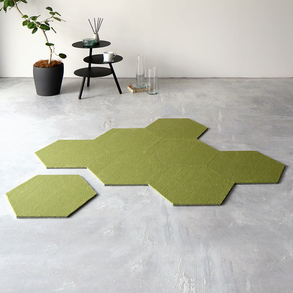 ホームタイルラグ 『ロッカク』/色々な種類と自由に組み合わせて使える