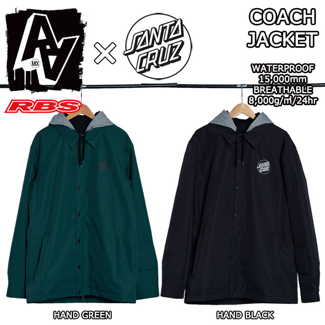 AA HARD WEAR ダブルエー COACH JACKET コーチジャケット SANTACRUZ