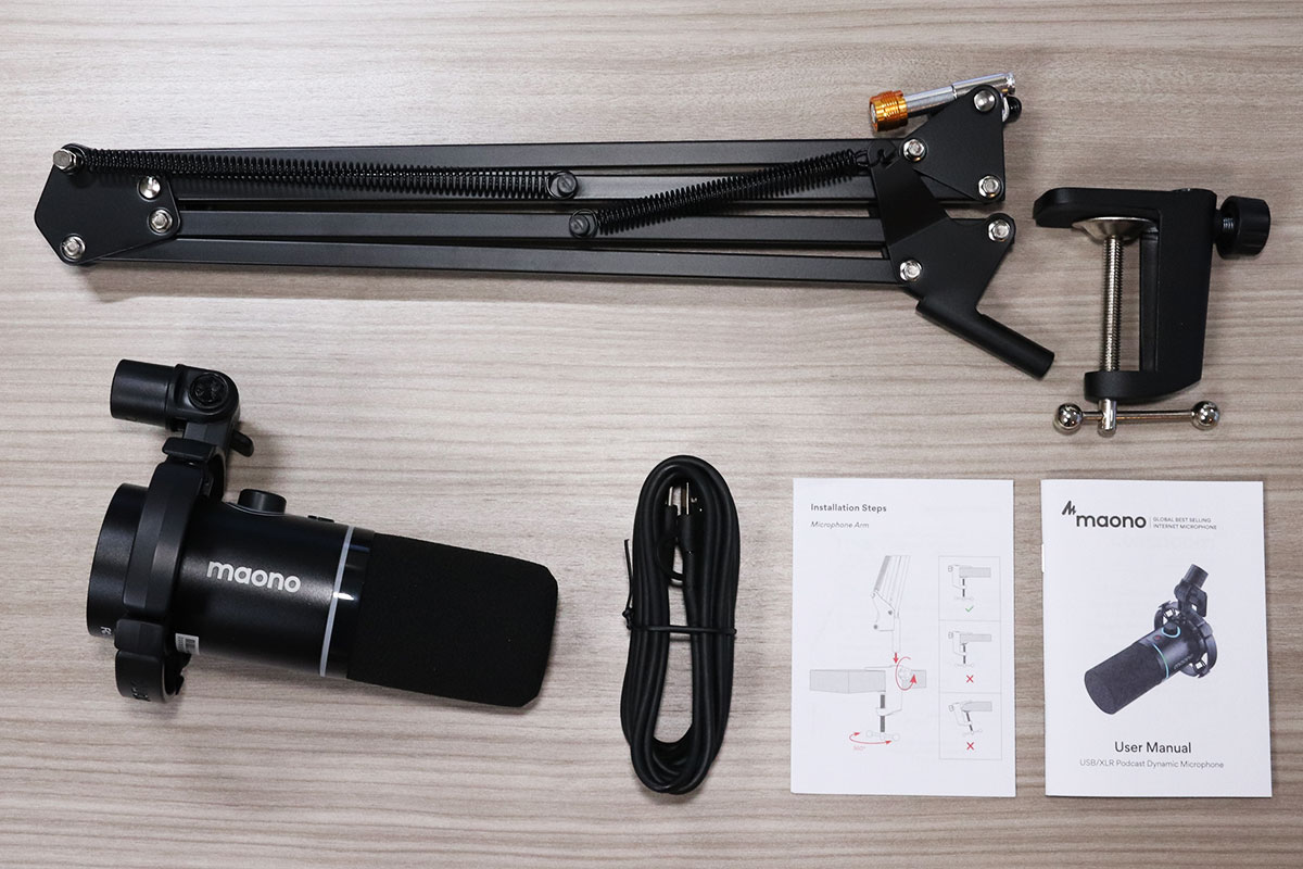 Maono PD200XS レビュー｜USB/XLR接続可能で、RGBライトが光る高音質