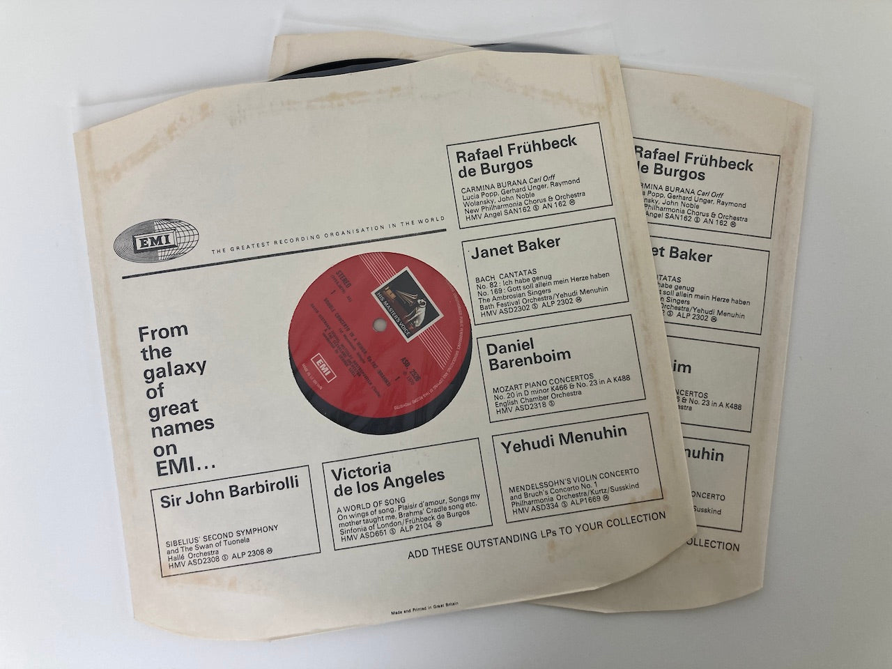 LP/ オイストラフ、ロストロポーヴィチ、セル / ブラームス