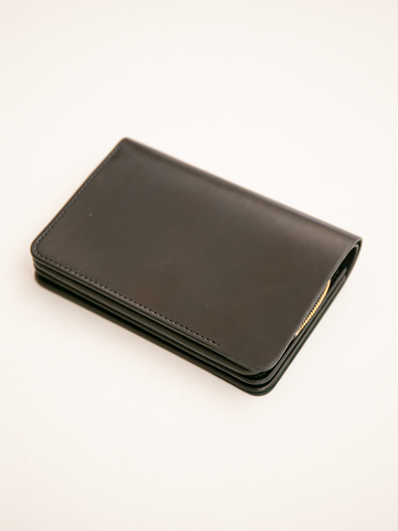 forme Short Wallet (Cordovan Black×Black) – RECTOHALL