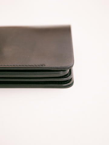 forme Short Wallet (Cordovan Black×Black) – RECTOHALL