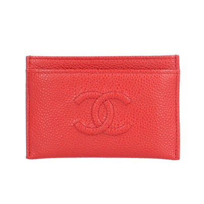 CHANEL シャネル ココマーク カードケース キャビアスキン レディース
