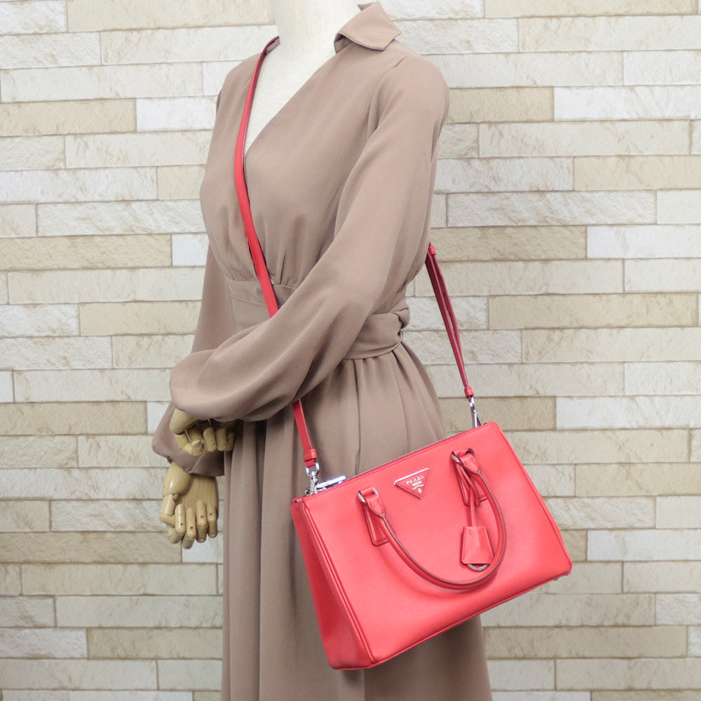 中古】 プラダ PRADA ハンドバッグ レザー サフィアーノ 2WAY