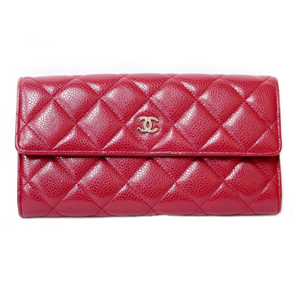 中古】 シャネル CHANEL 長財布 cocoマーク COCO キャビアスキン
