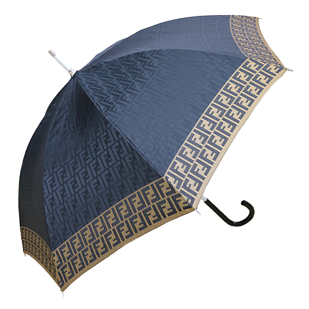 Used] Fendi Umbrella Rainy season Rain gear Polyester Black Black