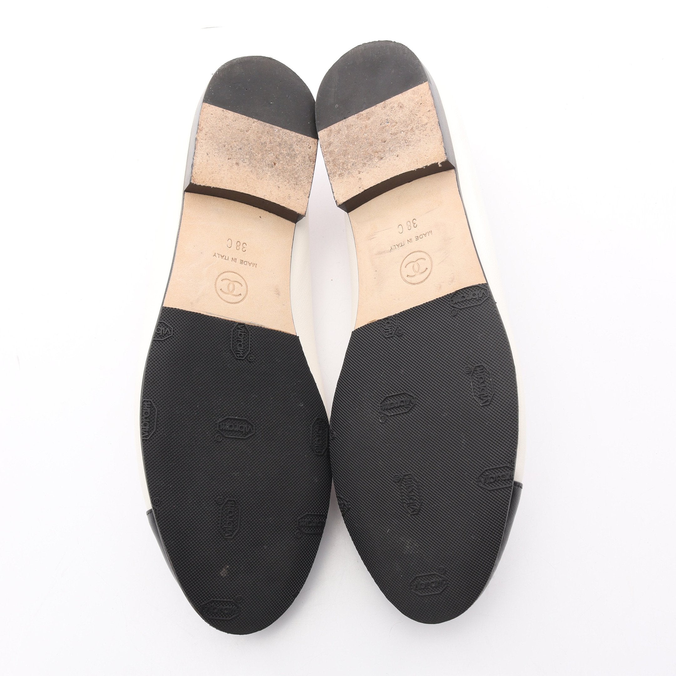 BALLERINA バレリーナ バレエシューズ レザー ホワイト ブラック